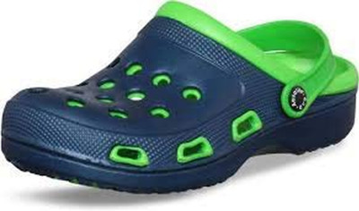 FLITE Men Clogs(Navy, Green , 7)