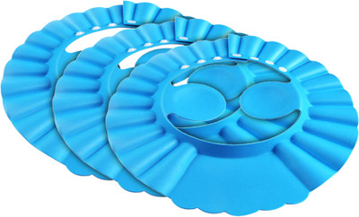KUBER INDUSTRIES Soft EVA Foam Adjustable Baby Shower Bathing Protection Cap-Pack of 3 (Blue)-HS_38_KUBMART21346