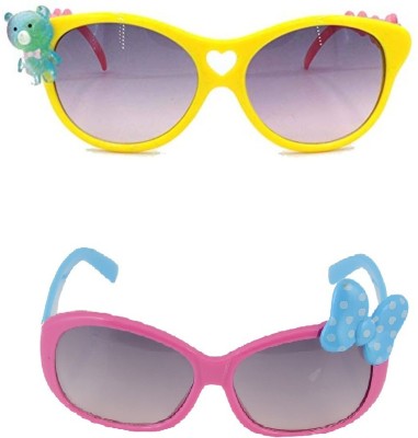 Soku Shopee Round Sunglasses(For Boys & Girls, Pink)