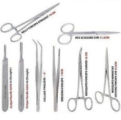 ARINEO 8PCS. PREMIUM QUALITY SURGICAL INSTRUMENT SET Utility Forceps Utility Forceps
