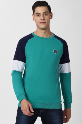 Peter England University Full Sleeve Self Design Men Sweatshirt