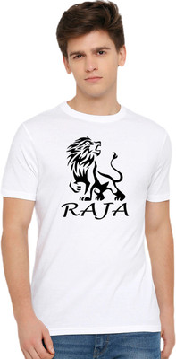 OJSR Typography Men Round Neck White T-Shirt