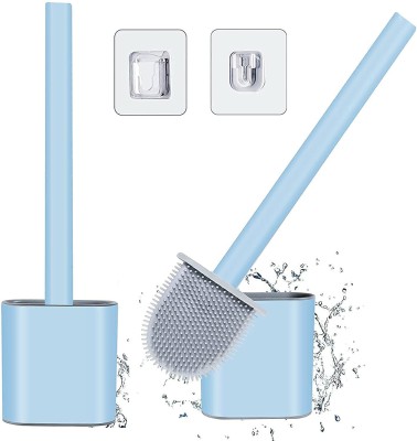 SBTs Silicon Toilet Brush with Holder Slim Flex Toilet Brush(Make in india) YI-282 with Holder(Multicolor)