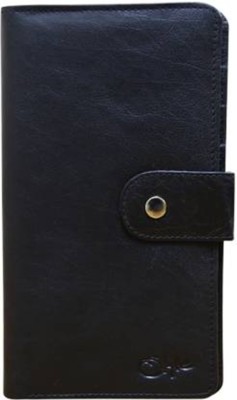 Style 98 Premium Quality Leather Travel Document Holder//Passport Holder//Gift Set for Men & Women (BLACK)(Black)