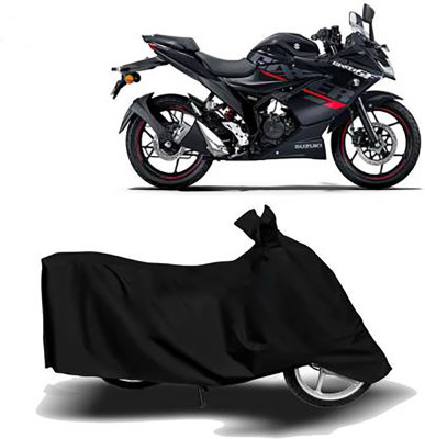 Mdstar Waterproof Two Wheeler Cover for Suzuki(Gixxer SF, Black)