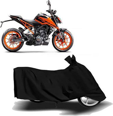 JKR Waterproof Two Wheeler Cover for KTM(Duke 200, Black)