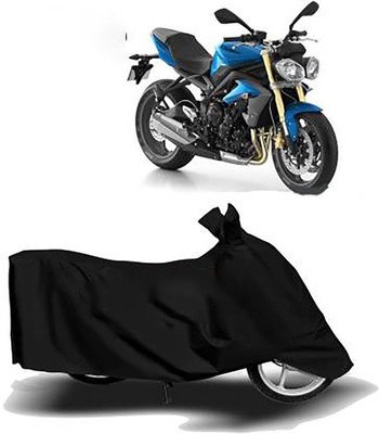 KPIND Waterproof Two Wheeler Cover for Triumph(Street Triple, Black)
