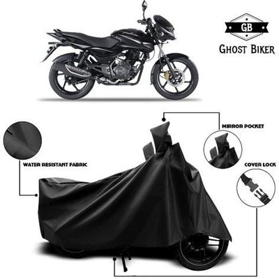 Ghost Biker Two Wheeler Cover for Bajaj(Pulsar 150, Black)