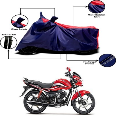 Genipap Two Wheeler Cover for Hero(Passion Pro TR, Red, Blue)