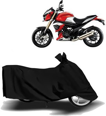 JKR Waterproof Two Wheeler Cover for Mahindra(Mojo, Black)