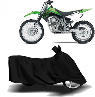 KPIND Waterproof Two Wheeler Cover for Kawasaki(KLX 140, Black)