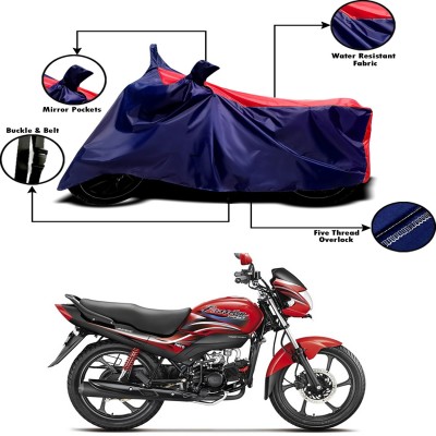 Ascension Two Wheeler Cover for Hero(Passion Pro i3S, Red, Blue)