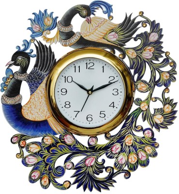 sai creations Analog 22 cm X 22 cm Wall Clock(Multicolor, With Glass, Standard)