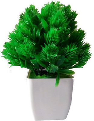 KAYKON Bonsai Wild Artificial Plant with Pot(15 cm, Green)