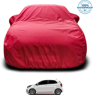 GOSHIV-car and bike accessories Car Cover For Kia Picanto (With Mirror Pockets)(Maroon)