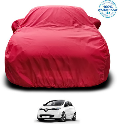 GOSHIV-car and bike accessories Car Cover For Renault Zoe (With Mirror Pockets)(Maroon)