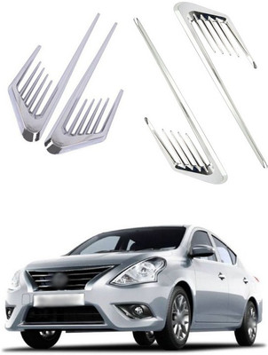 PECUNIA Plastic Car Door Guard(Silver, Pack of 2, Universal For Car, Sunny)