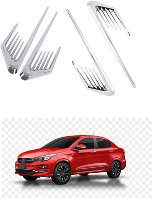 PECUNIA Plastic Car Door Guard(Silver, Pack of 2, Universal For Car, Universal For Car)