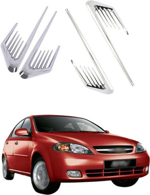 PECUNIA Plastic Car Door Guard(Silver, Pack of 2, Chevrolet, Optra SRV)