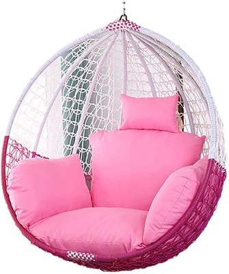 Jhula King Luxury Hammock Swing Hanging Swing Chair Swing for Adults Balcony Swing Steel Large Swing(White, Pink, Pre-assembled)