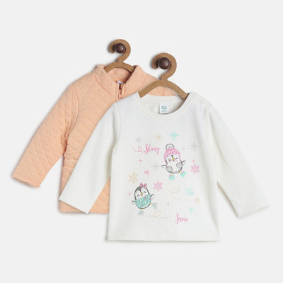 MINI KLUB Baby Girls Casual T-shirt Jacket(Multi)