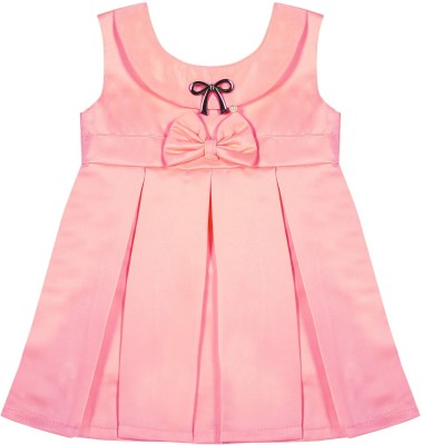 Selvel Baby Girls Midi/Knee Length Casual Dress(Pink, Sleeveless)