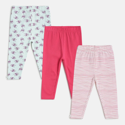 MINI KLUB Legging For Baby Girls(Multicolor Pack of 3)