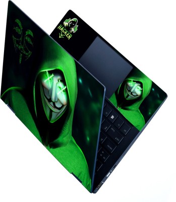 Anweshas Full Panel Laptop Skins Upto 15.6 inch - No Residue, Bubble Free - Removable HD Quality Printed Vinyl/Sticker/Cover for Dell-Lenovo-Acer-HP (green Shade hacker anonymous) Stretched Vinyl Laptop Decal 15.6
