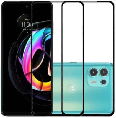 ISAAK Edge To Edge Tempered Glass for Motorola Edge 20 Fusion Edge to Edge, Full Glue, 11D Tempered Glass(Pack of 2)
