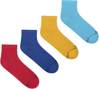 Dynamocks Women Solid Ankle Length(Pack of 4)