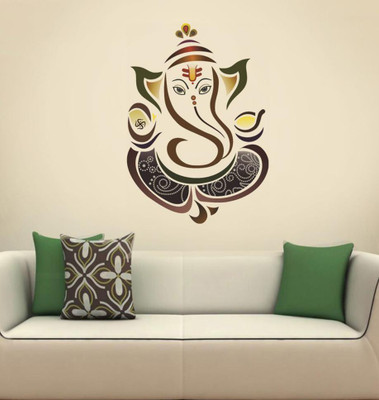 Stickerberry 50 cm Ganesha Wall Sticker 50 CM X 69 CM Self Adhesive Sticker(Pack of 1)