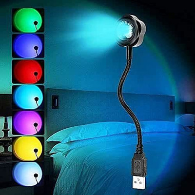 ASTOUND Adjustable Portable RGB 360° Rotation USB Star Night Light LED SSL-02 Led Light(Black)