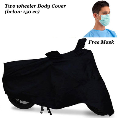 mobibikerz Two Wheeler Cover for Vespa(Vespa VXL 125, Black)