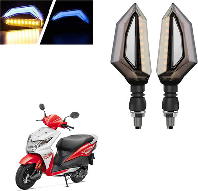 COMICAL Front, Rear LED Indicator Light for Honda Dio(Blue, Yellow)