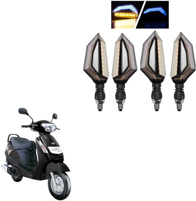 COMICAL Front, Rear LED Indicator Light for Mahindra Duro DZ(Blue, Yellow)