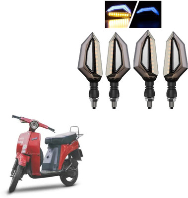COMICAL Front, Rear LED Indicator Light for Bajaj Sunny(Blue, Yellow)