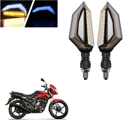 COMICAL Front, Rear LED Indicator Light for TVS Flame DS125(Blue, Yellow)