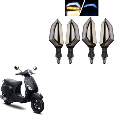 COMICAL Front, Rear LED Indicator Light for Piaggio Vespa LX(Blue, Yellow)