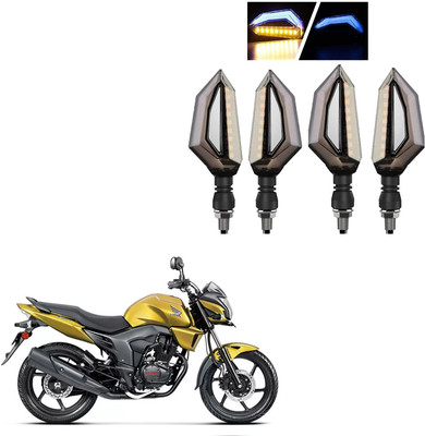 COMICAL Front, Rear LED Indicator Light for Honda CB Trigger(Blue, Yellow)