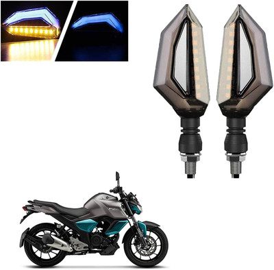 COMICAL Front, Rear LED Indicator Light for Yamaha Universal For Bike(Blue, Yellow)