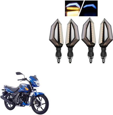 COMICAL Front, Rear LED Indicator Light for TVS Flame SR125(Blue, Yellow)