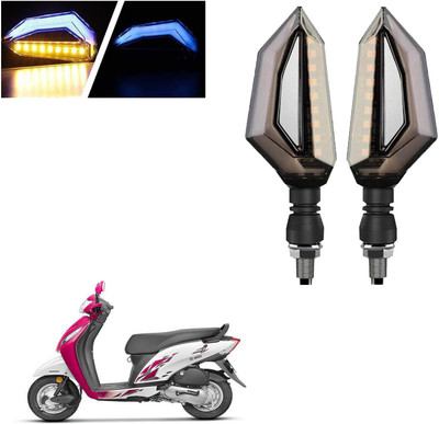 COMICAL Front, Rear LED Indicator Light for Honda Activa i(Blue, Yellow)