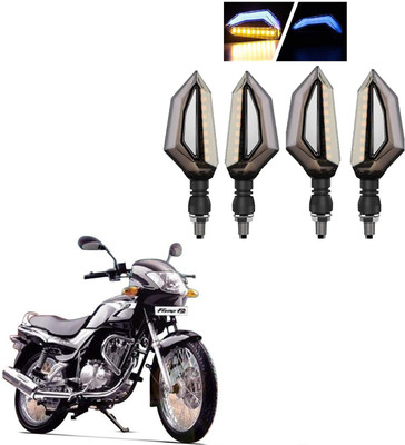 COMICAL Front, Rear LED Indicator Light for TVS Fiero F2(Blue, Yellow)