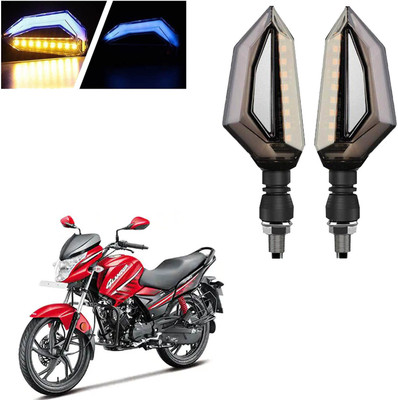 COMICAL Front, Rear LED Indicator Light for Hero Universal For Bike(Blue, Yellow)