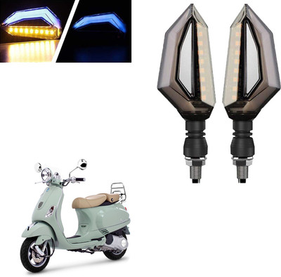 COMICAL Front, Rear LED Indicator Light for Piaggio Universal For Bike(Blue, Yellow)