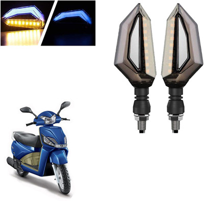 COMICAL Front, Rear LED Indicator Light for Mahindra Gusto(Blue, Yellow)