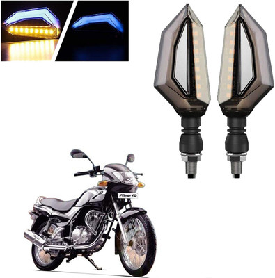 COMICAL Front, Rear LED Indicator Light for TVS Fiero F2(Blue, Yellow)