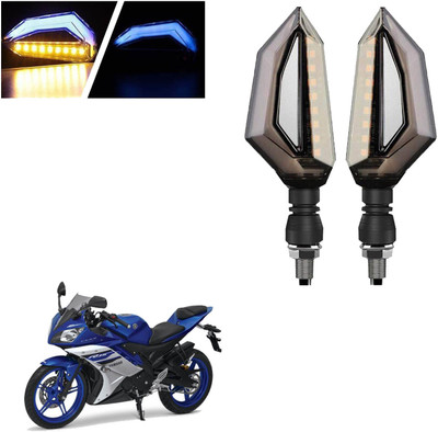 COMICAL Front, Rear LED Indicator Light for Yamaha R15(Blue, Yellow)