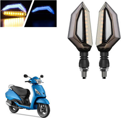 COMICAL Front, Rear LED Indicator Light for TVS Jupiter(Blue, Yellow)