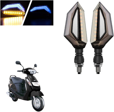 COMICAL Front, Rear LED Indicator Light for Mahindra Duro DZ(Blue, Yellow)